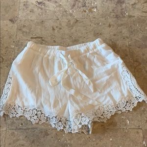 White flowy shorts